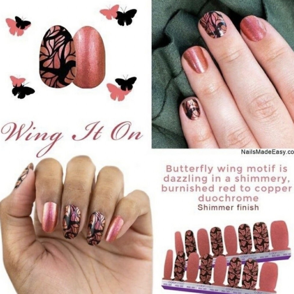 Color Street Copper and Black Nail Strips-Retired Wing It On - Picture 4 of 4